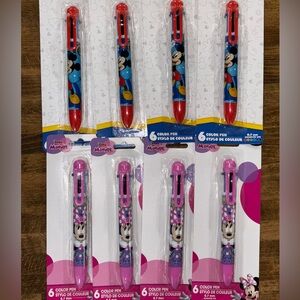 Disney Mickey and Minnie Multi-Color Pens - Red and Pink